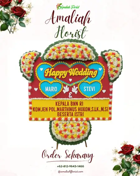 Papan Bunga Pernikahan Sukadami